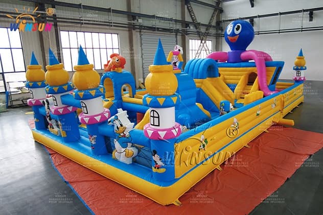 giant inflatable fun city octopus theme for sale