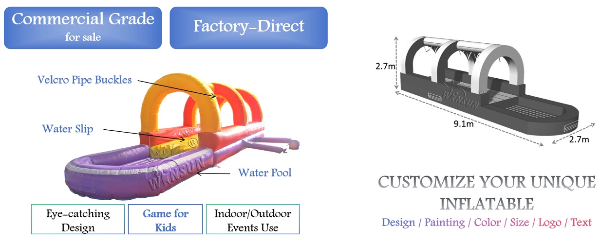 outdoor Inflatable Surf Water Slide for adults