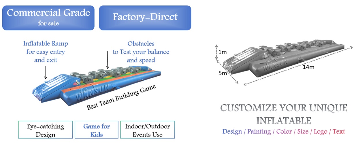 outdoor Inflatable Wipeout Game for sale