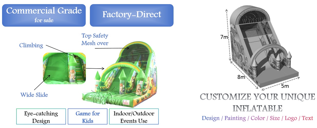 wholesale Inflatable Jungle Slide for sale