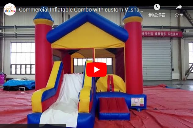 Commercial Inflatable Combo with V_shape Roof