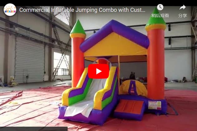 Commercial Inflatable Jumping Combo with V_shape Roof for sale