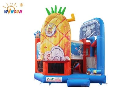 WSC-246 Inflatable Obstacle Course N Slide Pineapple House