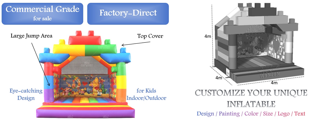 wholesale Lego Theme Inflatable Bouncer