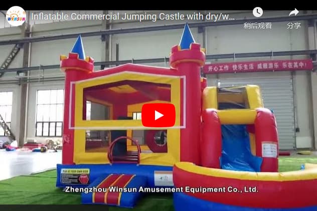 Commercial Jumping Castle with Water Slide for sale