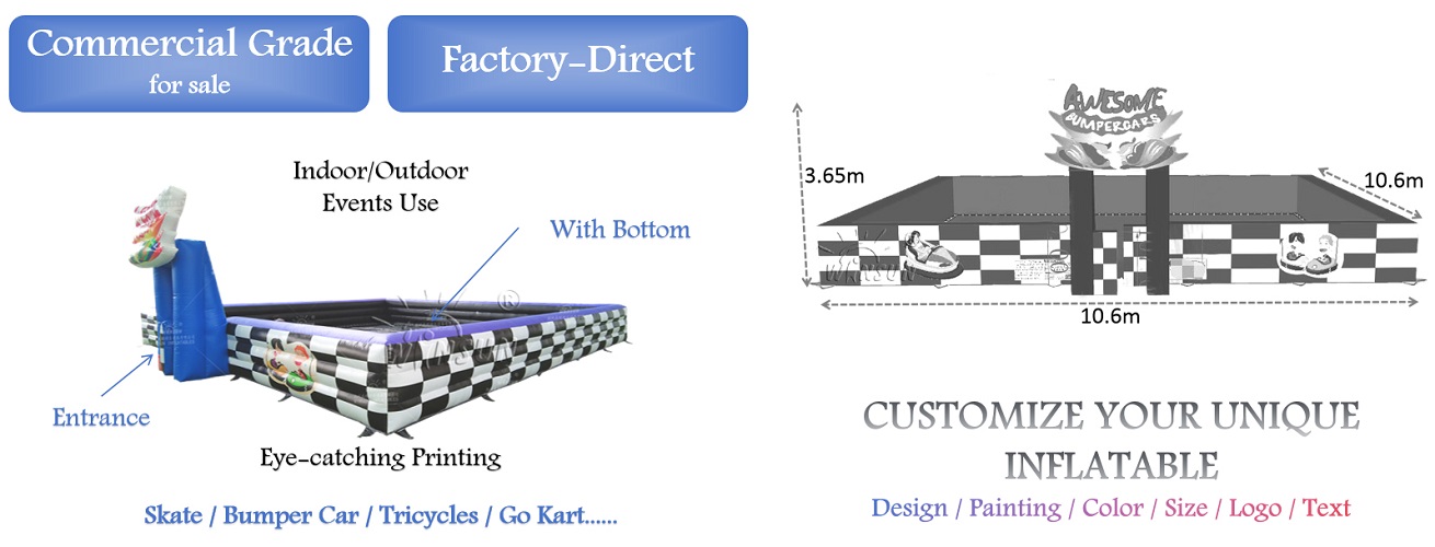 Inflatable Bumper Cars Arena for sale