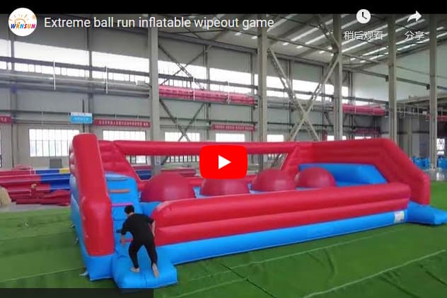 Extreme Ball Run Inflatable Wipeout Game