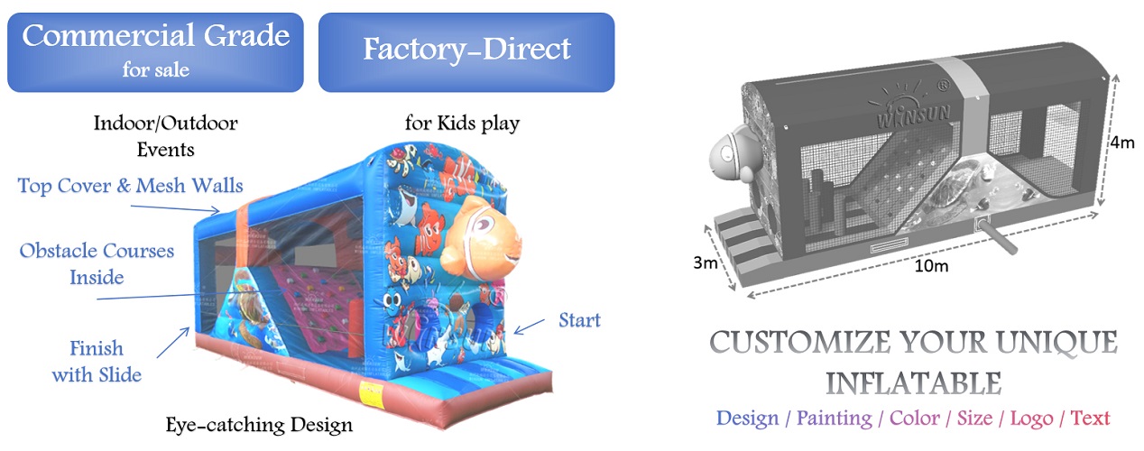 Finding Nemo Inflatable Obstacle Course for sale