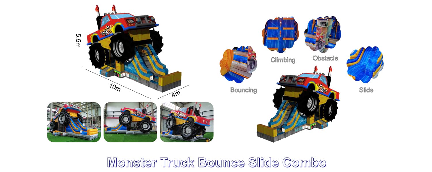 Monster Truck Bounce Slide Combo