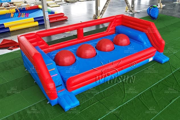 outdoor extreme ball run blow up wipeout game