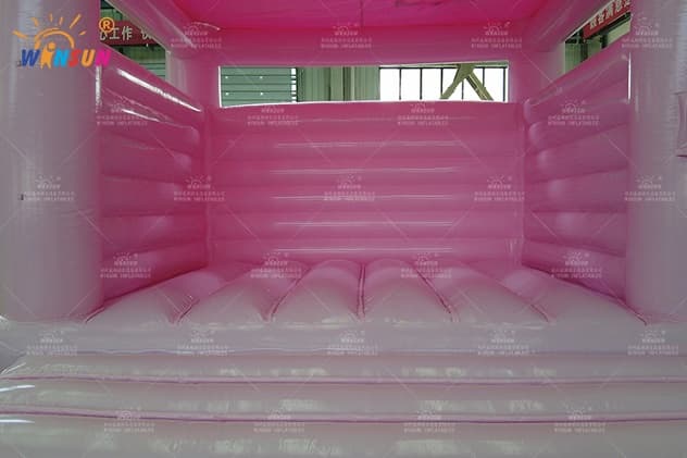 kids pink wedding inflatable house