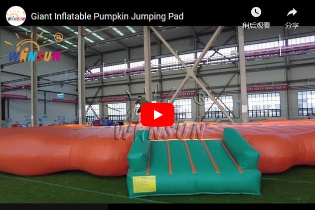 outdoor Giant Inflatable Pumpkin Jumping Pad