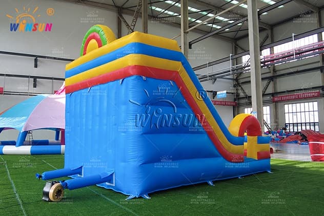 kids commercial rainbow inflatable slide