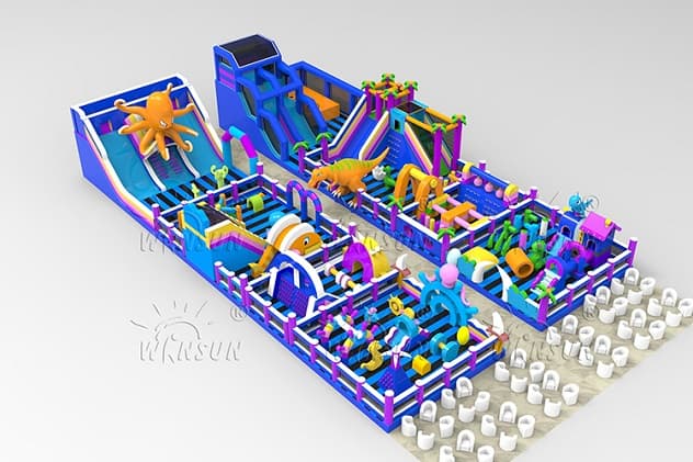 custom indoor inflatable theme park