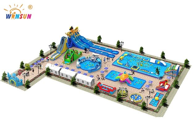 customized land inflatable water park