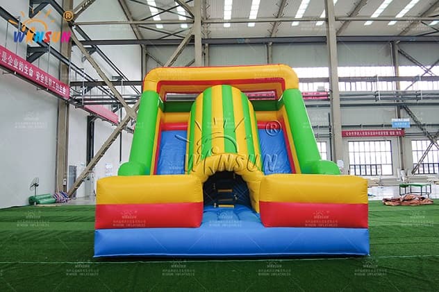 commercial inflatable dry slide with tunnel