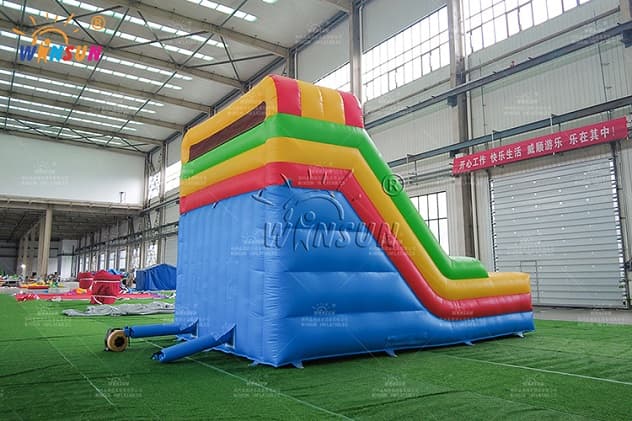 outdoor inflatable dry slide with tunnel