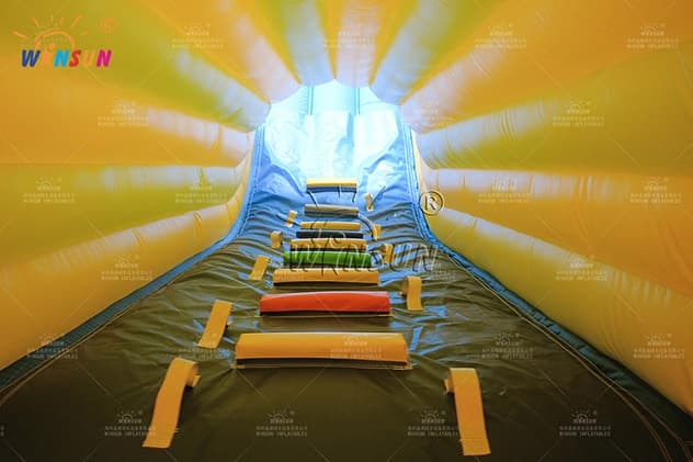 kids inflatable dry slide with tunnel