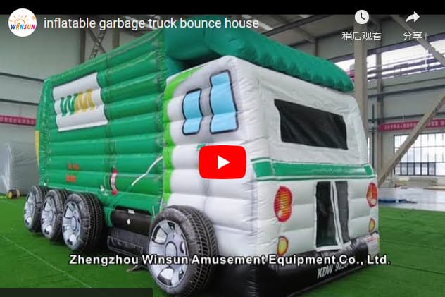 Custom Inflatable Garbage Truck Bounce House for sale