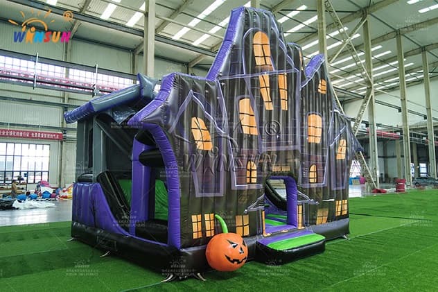 commercial halloween haunted house inflatable combo