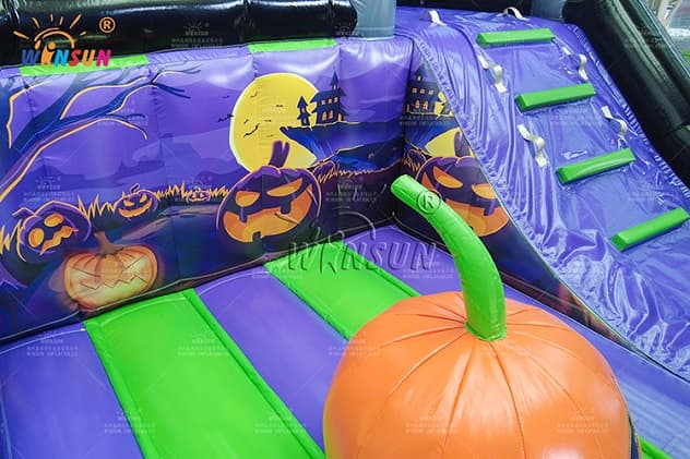 huge halloween haunted house inflatable combo