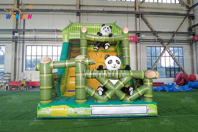 panda inflatable dry slide for sale