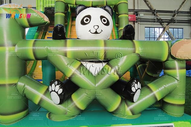 wholesale panda inflatable dry slide