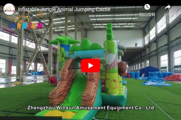 outdoor Jungle Animals Inflatable Jumping Castle