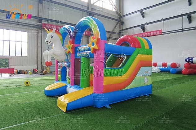 commercial popular unicorn inflatable jumping combo