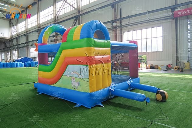 indoor popular unicorn inflatable jumping combo