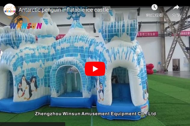 Antarctic Penguin Inflatable Ice Castle for sale