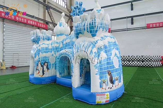 Antarctic penguin inflatable ice castle for adults