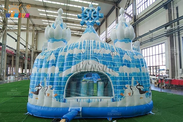 commercial Antarctic penguin inflatable ice castle