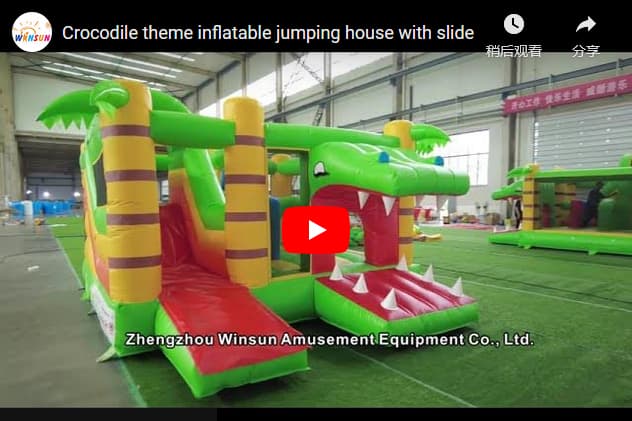 Crocodile Theme Inflatable Jumping House with Slide