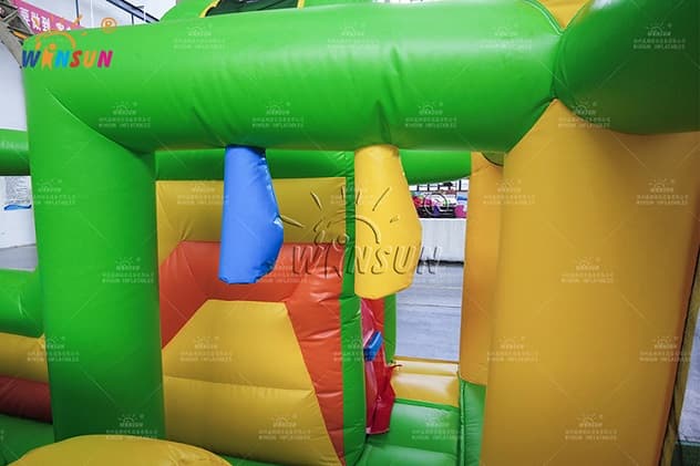 cheap Crocodile theme inflatable jumping house with slide