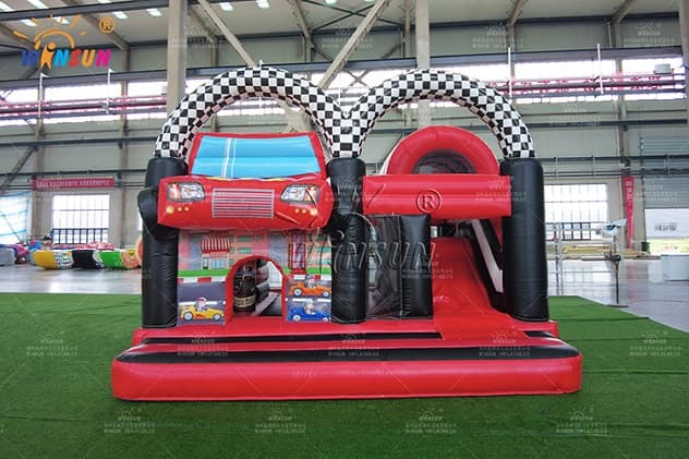 car theme inflatable combo jumping castle for sale