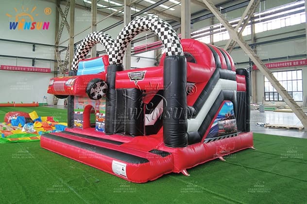 outdoor car theme inflatable combo jumping castle