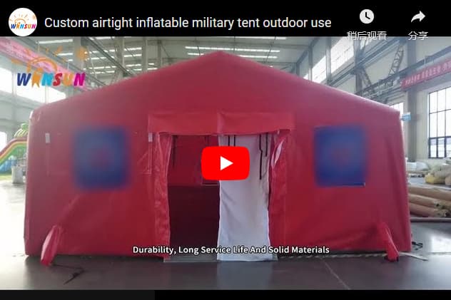 Custom Airtight Inflatable Military Tent Outdoor Use