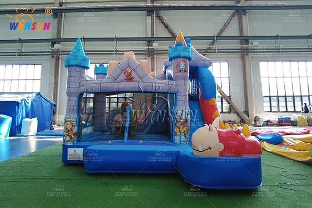 Dragons Knights Bouncy Castle with Slide for sale