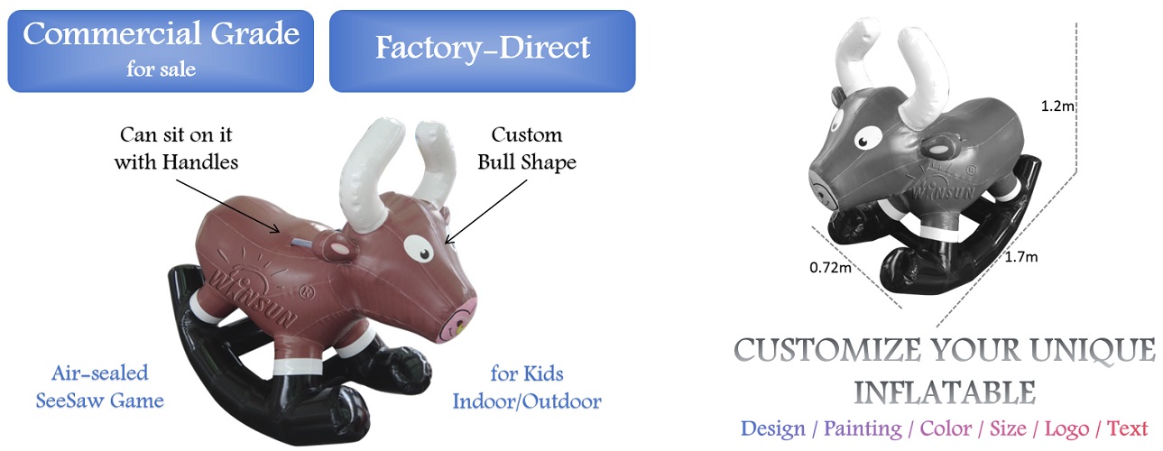 Inflatable Rocking Bull for sale