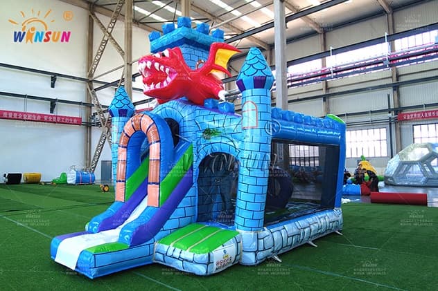 kids inflatable combo jumping castle slide