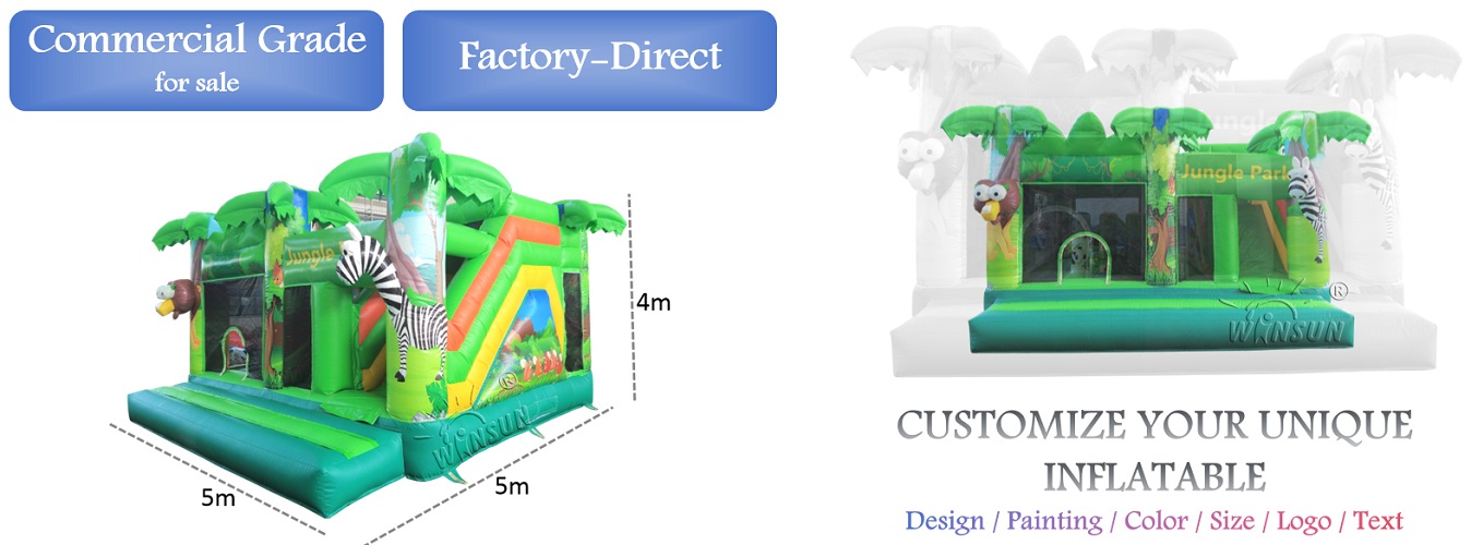 wholesale Jungle Theme Inflatable Jumping Combo