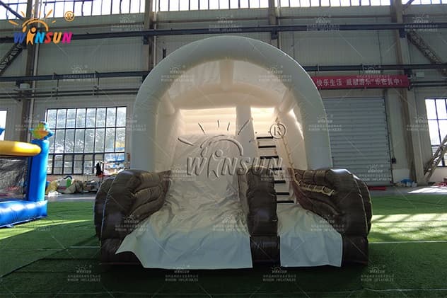 custom inflatable slide with sun cover for sale