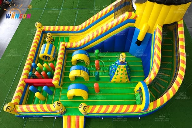 minions inflatable obstacle course playground for sale