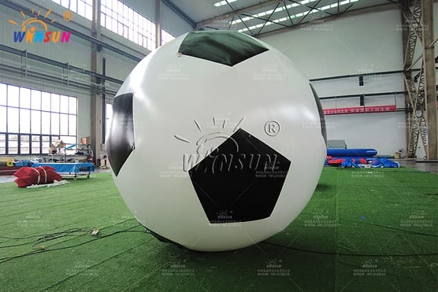 A gigantic blow-up soccer ball