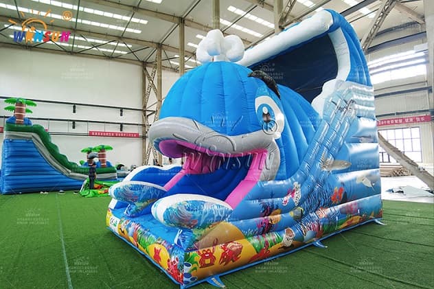 Giant Whale Inflatable dry Slide