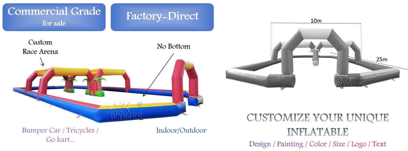 Inflatable Race Track Interactive Arena for sale