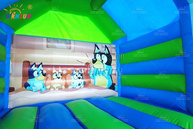 bluey themed inflatable bounce house