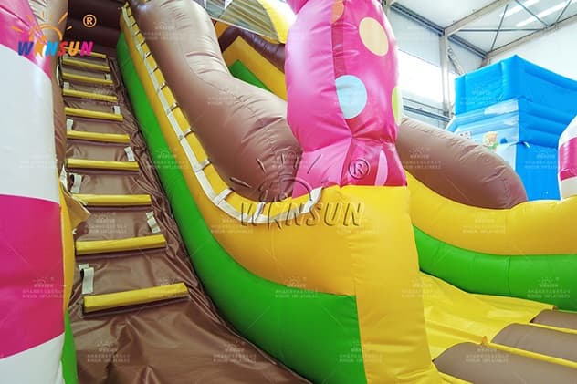 adult candy themed inflatable dry slide