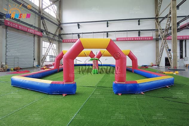 custom inflatable race track interactive arena for sale